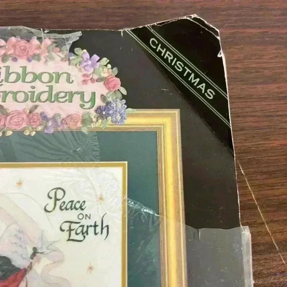 1994 Dimensions Needlepoint Ribbon Embroidery Angel Of Peace #1441 Christmas - Picture 5 of 11